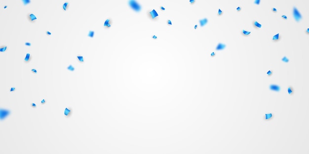 Fondo de celebración de confeti azul Para fiestas y festivales en un fondo transparente que puede ser imágenes vectoriales aisladas.