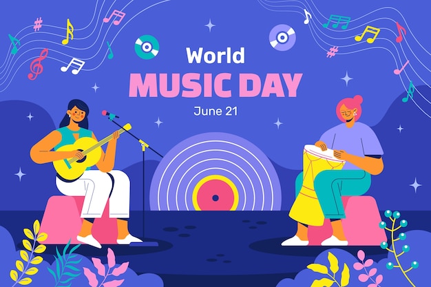 Fondo para la celebración del Día Mundial de la Música