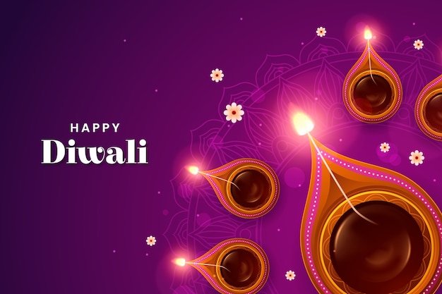 El fondo de la celebración de Diwali en gradiente