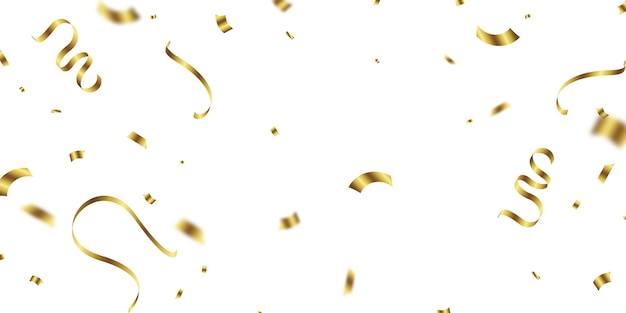 Fondo de celebración con elegante confeti dorado Ilustración vectorial