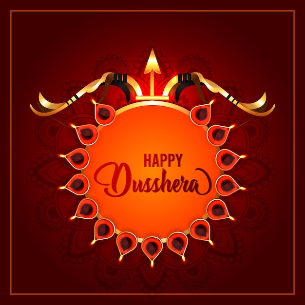 Vector fondo de celebración feliz dussehra