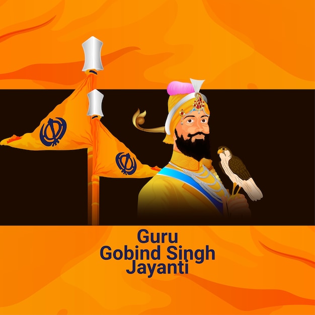 Fondo de celebración feliz guru gobind singh jayanti