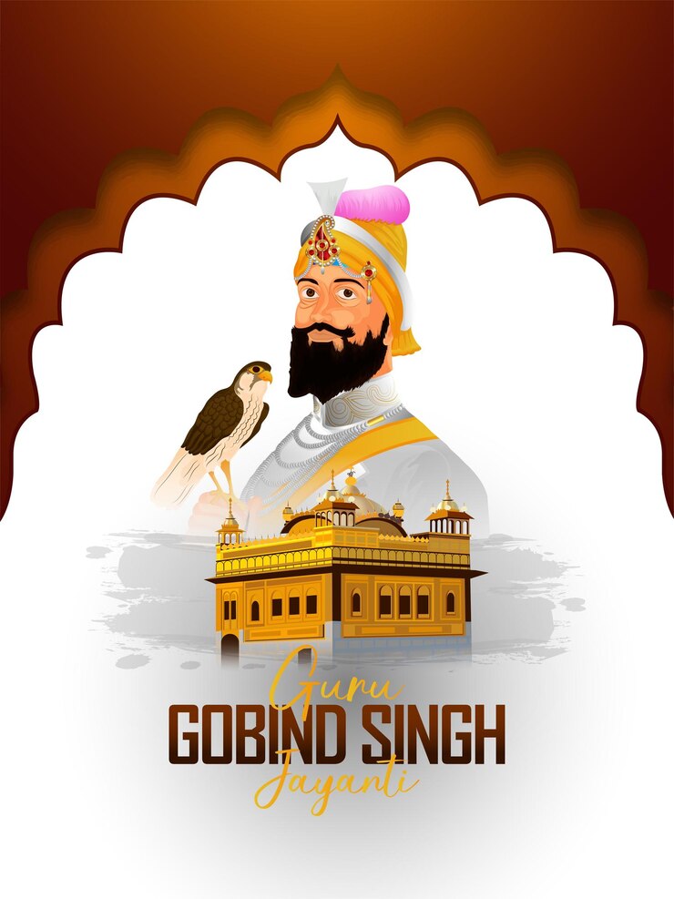 Vector fondo de celebración feliz guru gobind singh jayanti