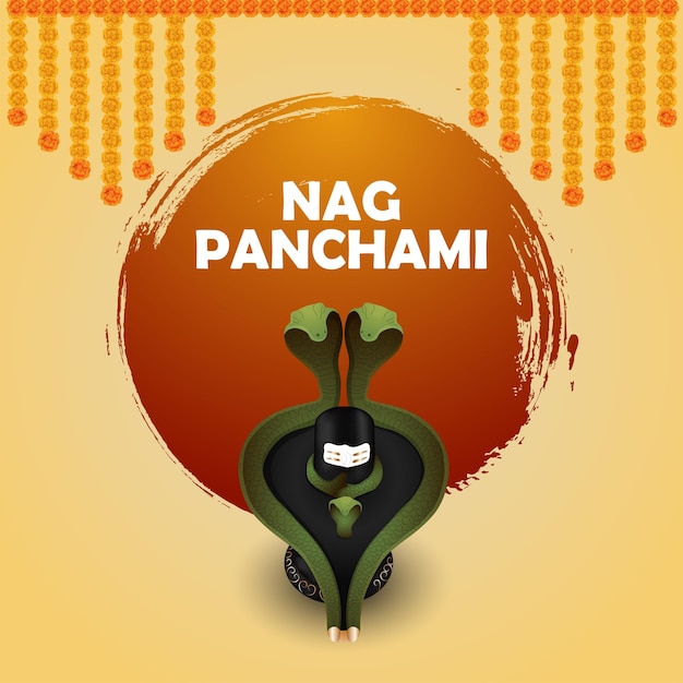 Fondo y celebración feliz nagpanchami