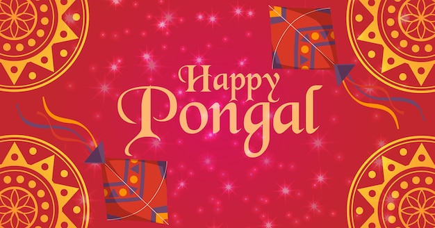 Vector fondo de celebración feliz pongal