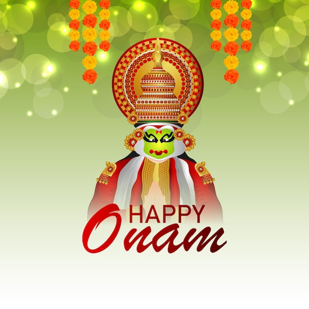 Fondo de celebración del festival feliz onam kerala