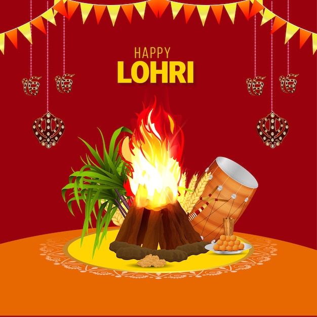 Fondo de celebración del festival lohri sikh