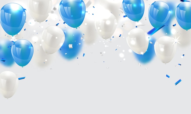 Fondo de celebración de globos azules