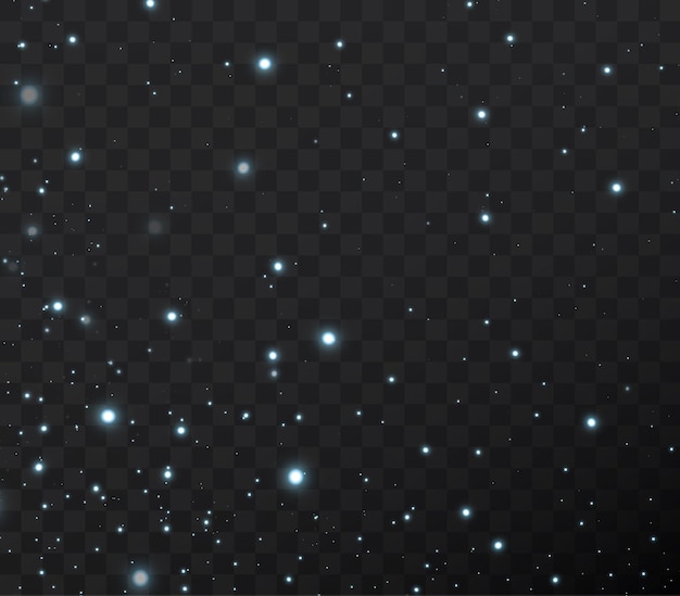 Fondo de celebración de Navidad estrellas de confeti cayendo fondo de textura pequeña luz de Navidad.