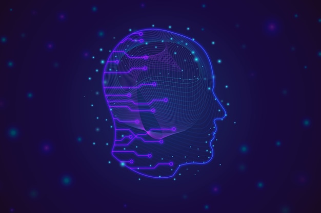 Vector fondo de cerebro degradado