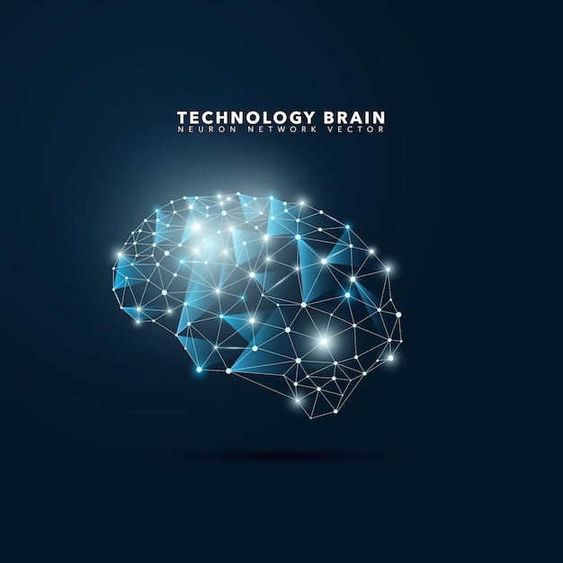 Fondo con cerebro tecnológico