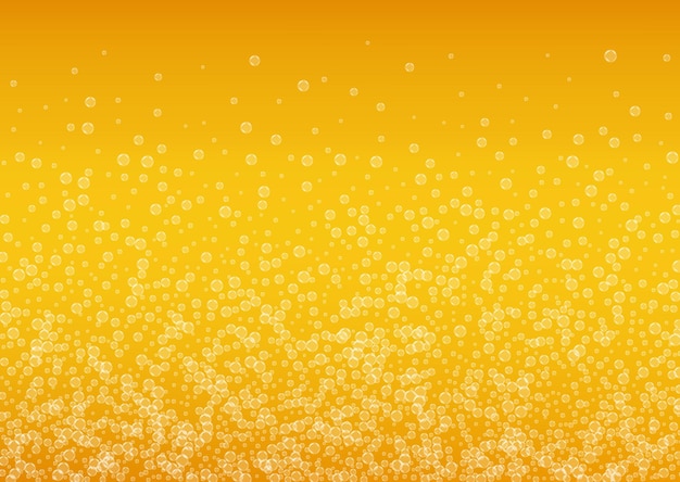 Vector fondo de cerveza con burbujas realistas