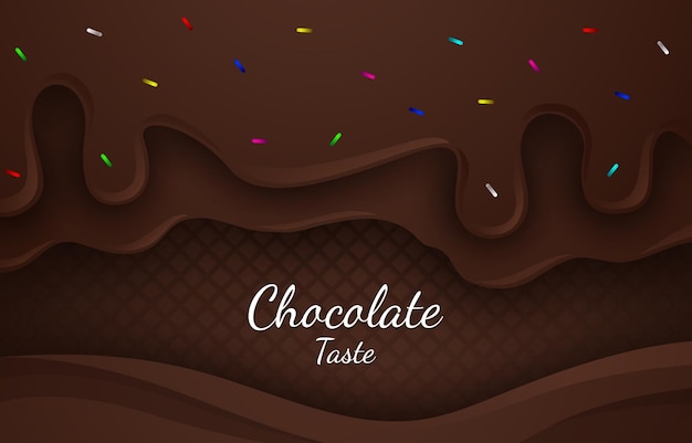 Vector fondo de chocolate derretido