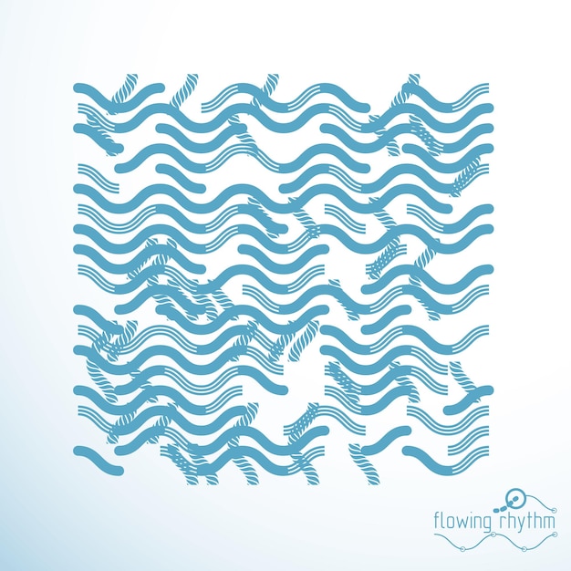 Fondo cibernético vectorial, ilustración de líneas abstractas caóticas.