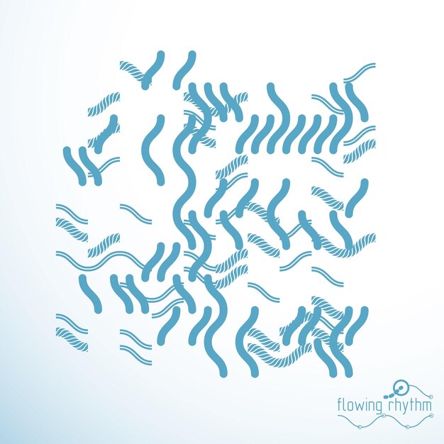 Fondo cibernético vectorial, ilustración de líneas abstractas caóticas.