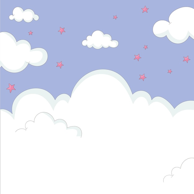Fondo del cielo Animación vectorial Fondo de la nube Fondo