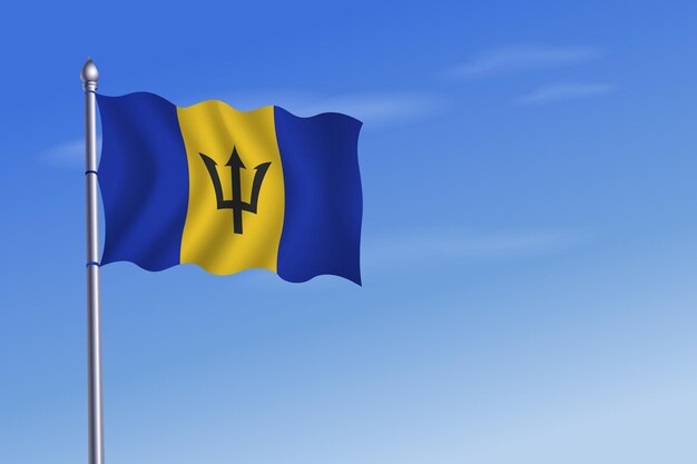 Fondo de cielo azul del día de la independencia de la bandera de Barbados