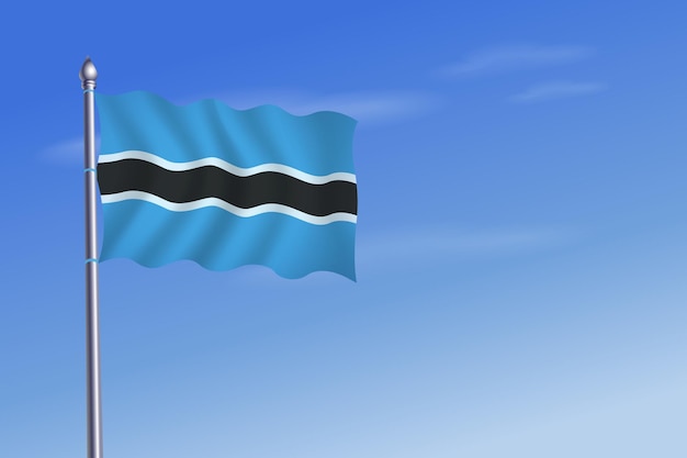 Fondo de cielo azul del día de la independencia de la bandera de botswana