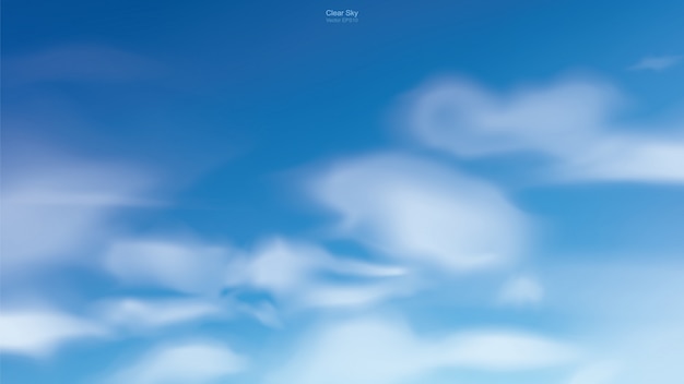 Vector fondo de cielo azul con nubes blancas.