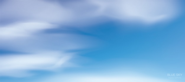 Vector fondo de cielo azul con nubes blancas.