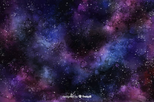 Fondo de cielo estrellado en acuarela