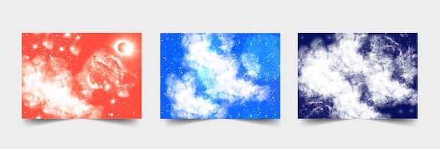 Fondo de cielo y estrellas Fondo de espacio pastel arco iris