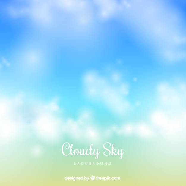 Vector fondo de cielo nublado en estilo realista
