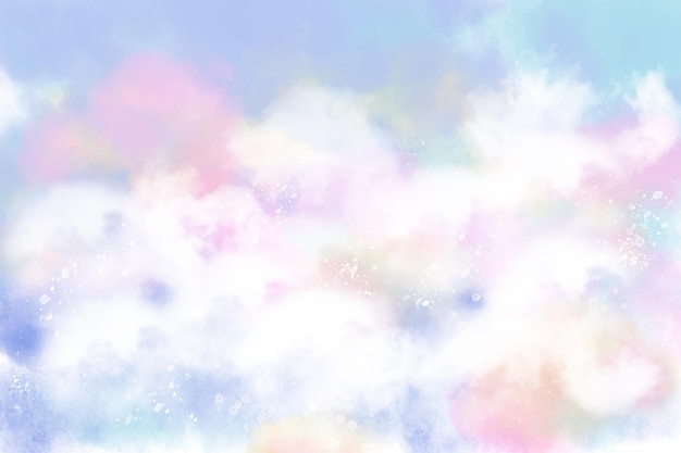 Vector fondo de cielo pastel acuarela pintado a mano