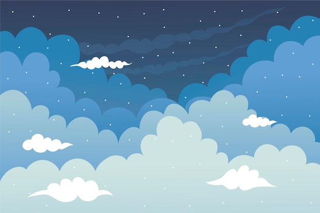 Vector fondo de cielo para videollamadas