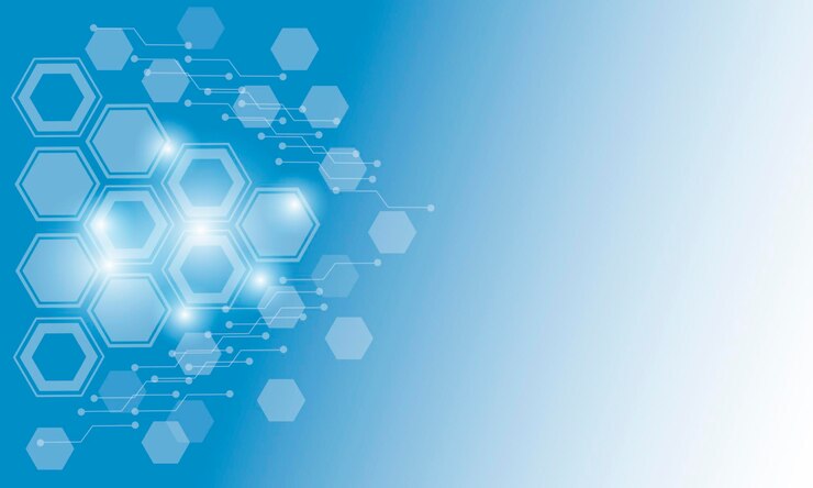 Vector fondo de ciencia abstracta de vector. diseño geométrico hexagonal. 10 eps