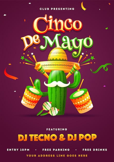 Fondo de cinco de mayo.