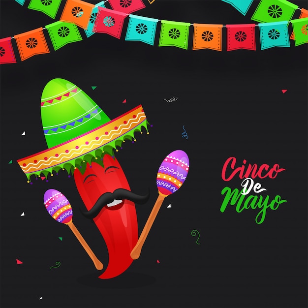 Vector fondo de cinco de mayo.