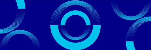 Fondo de círculo abstracto Gradiente azul Elementos de forma circular Diseño geométrico moderno