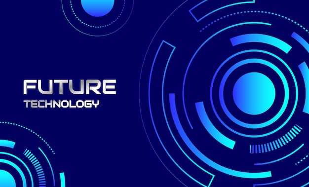 Fondo de círculo digital con tecnología futurista