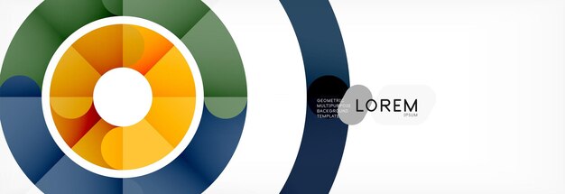 Fondo del círculo de diseño lineal