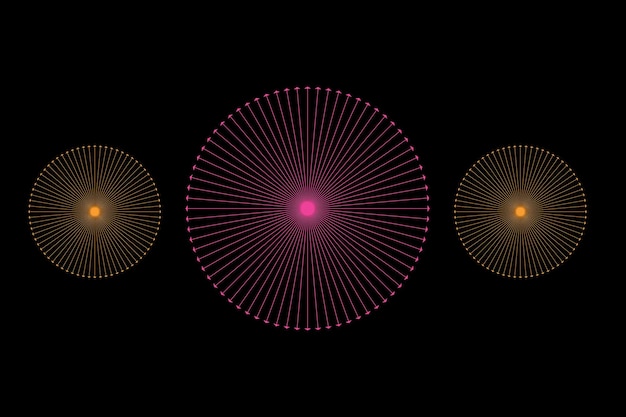 Fondo de círculo en espiral de diseño plano