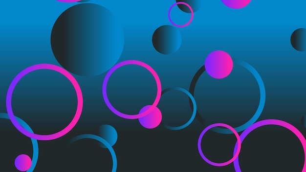 Fondo de círculo geométrico de gradiente mínimo abstracto