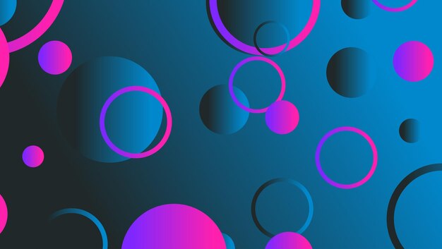 Fondo de círculo geométrico de gradiente mínimo abstracto