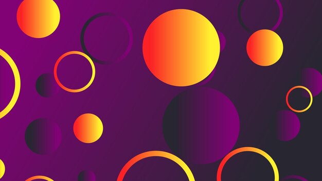 Fondo de círculo geométrico de gradiente mínimo abstracto