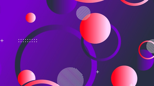 Fondo de círculo geométrico de gradiente mínimo abstracto