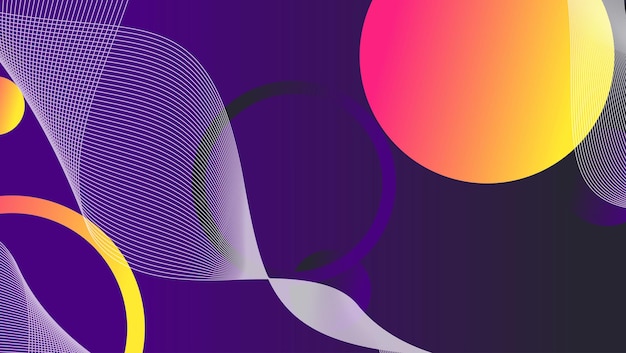 Fondo de círculo geométrico de gradiente mínimo abstracto