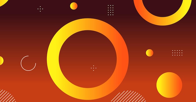 Fondo de círculo geométrico de gradiente mínimo abstracto