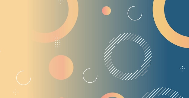 Fondo de círculo geométrico de gradiente mínimo abstracto