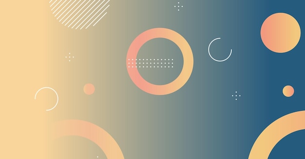 Fondo de círculo geométrico de gradiente mínimo abstracto