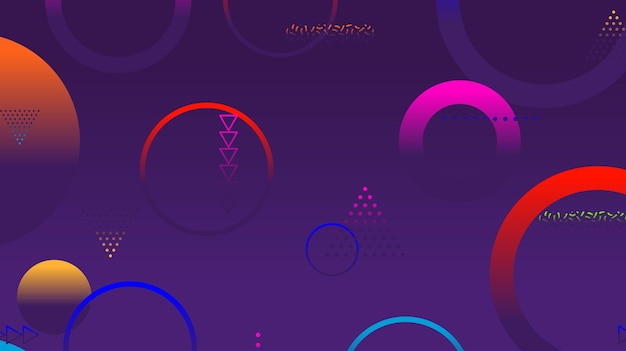 Fondo de círculo geométrico de gradiente mínimo abstracto