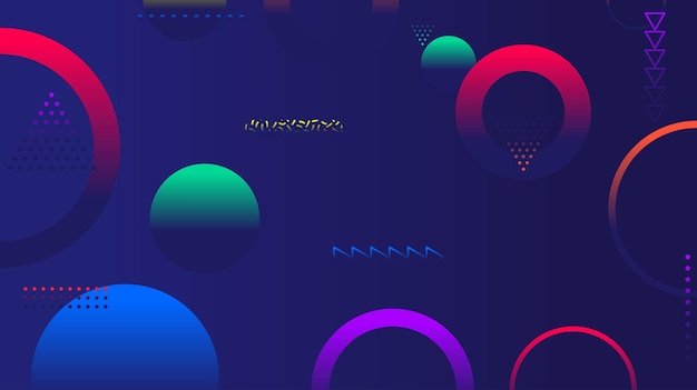 Fondo de círculo geométrico de gradiente mínimo abstracto