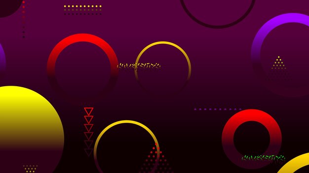 Fondo de círculo geométrico de gradiente mínimo abstracto
