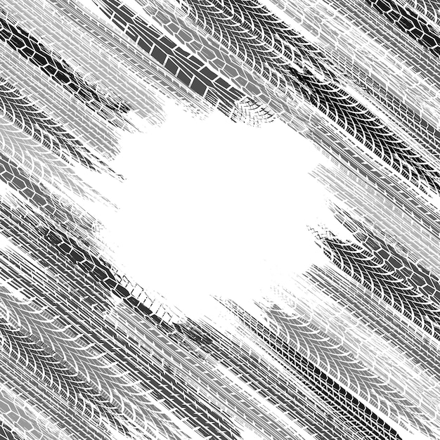 Fondo de círculo de huellas de neumáticos