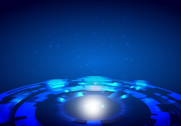 Fondo de círculo y tecnología.