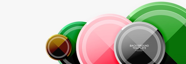 Fondo de círculos brillantes de colores